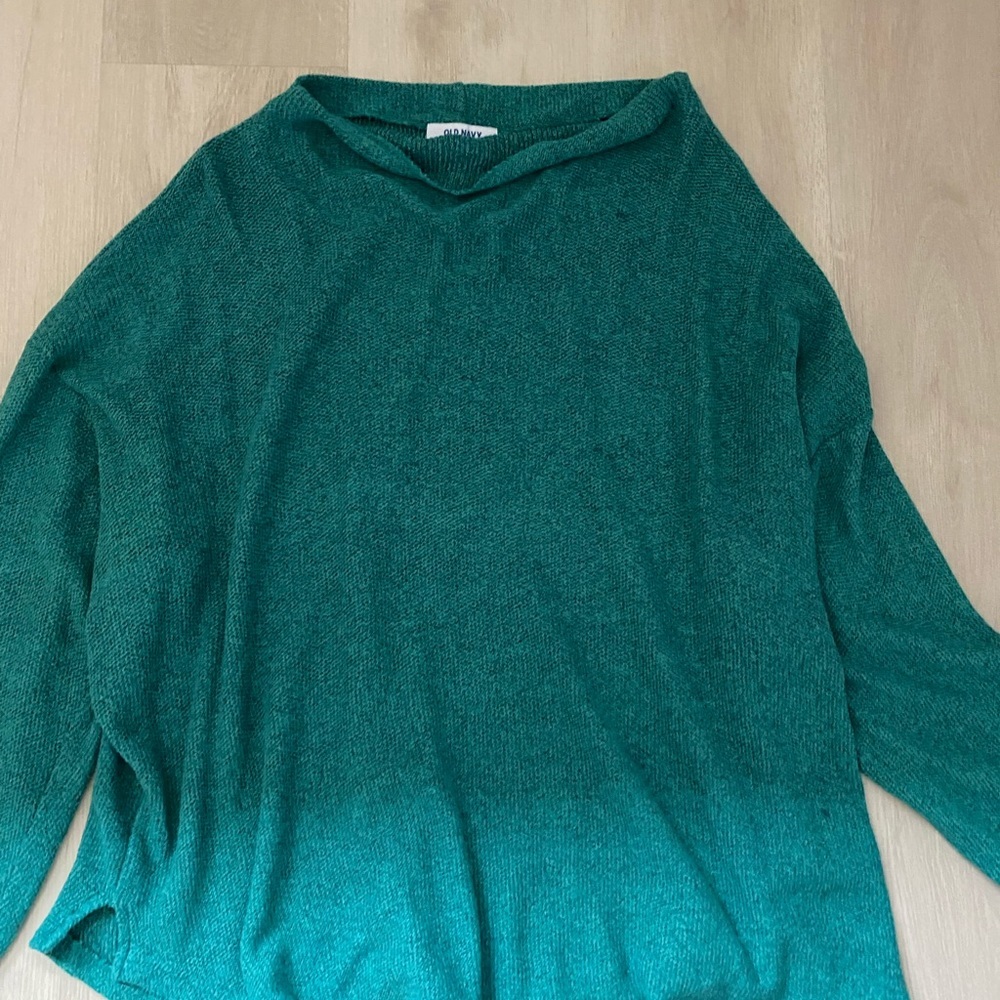 Old Navy Textured Plush Knit Funnel Neck Sweater - Picture 3 of 5